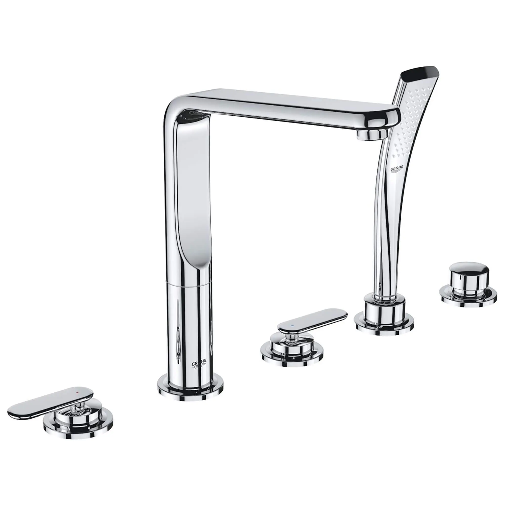 Five-Hole Bathtub Faucet with Handshower